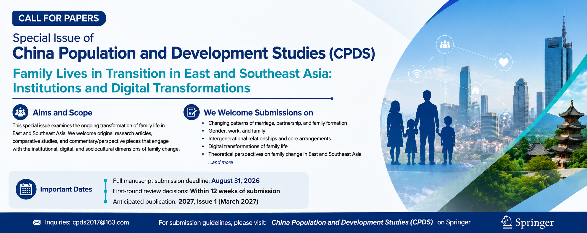 (Call for Paper) Special Issue of China Population and Development Studies