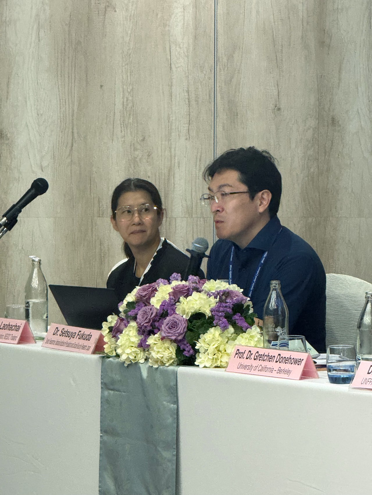 Dr. Setsuya Fukuda speaking at the panel